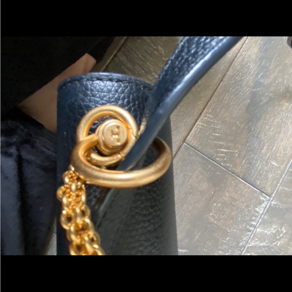 NWOT Tory Burch Small Miller Black/gold leather shoulder bag - Picture 4 of 9